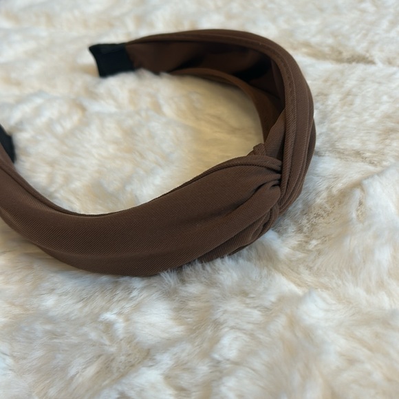 NEW! Knotted Headband Trio in Mustard, Coral, & Brown - Picture 7 of 7